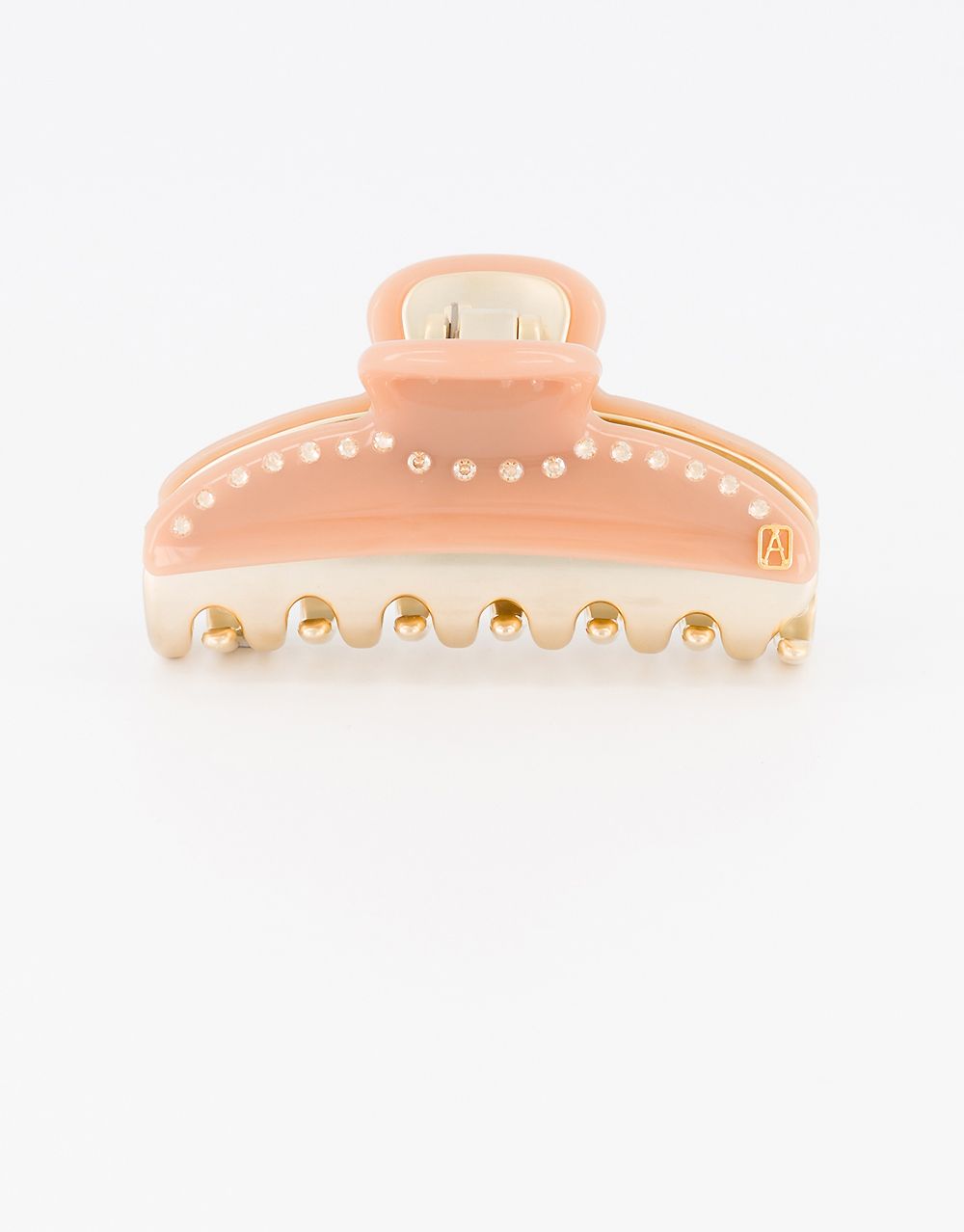 Alexandre de Paris regular beige jewel hair clip Pince